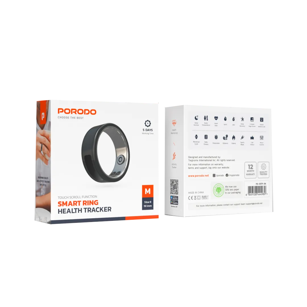 Porodo Smart Wearable Ring with Touch Function — Health & Activity Tracker - Image 5