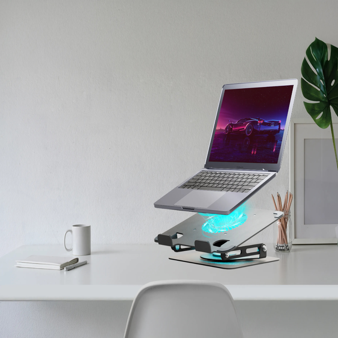 Laptop Stand with a Cooling Fan - Green Lion - Image 2