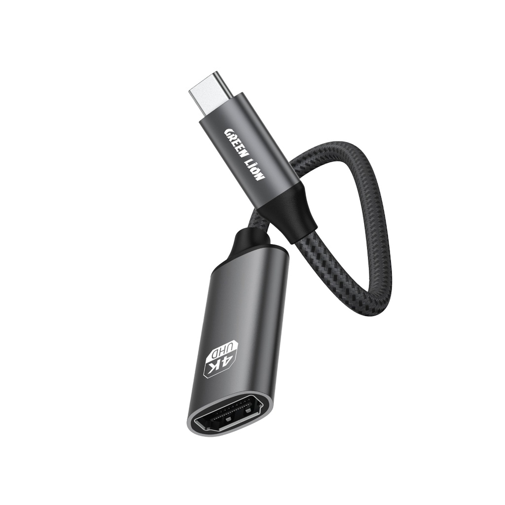 Green Lion 4K USB-C to HDMI adapter cable, 20cm, black (product view)