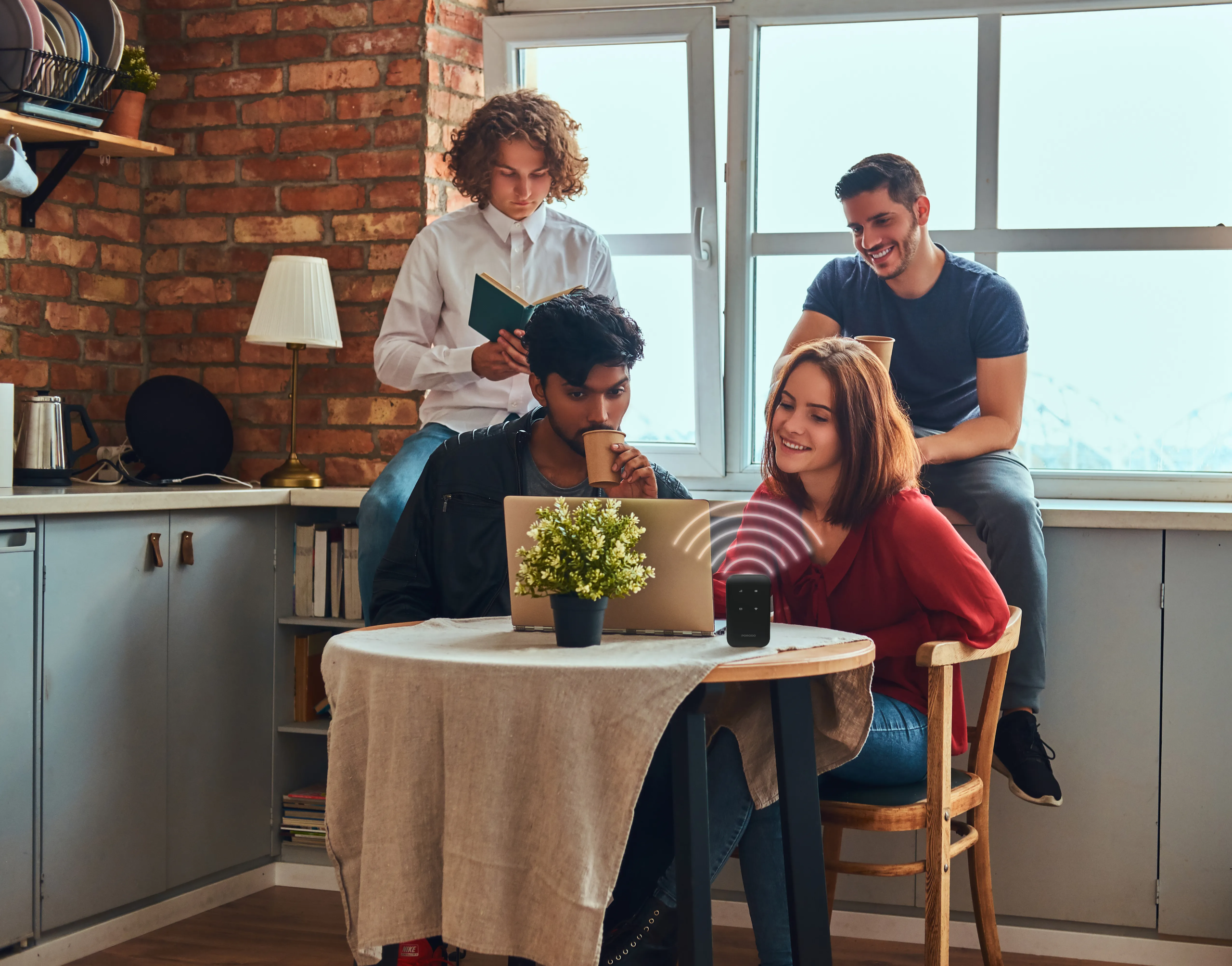 Porodo 4G LTE WiFi 6 pocket router general view