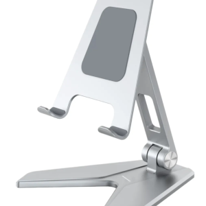 Porodo aluminum alloy foldable mobile stand (front view)
