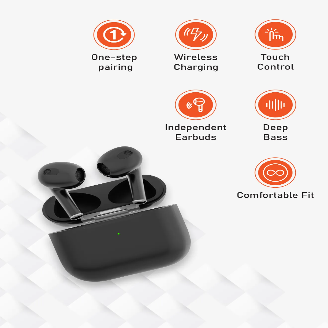 Porodo Blue Deep Bass Wireless Earbuds 3 -20H Playtime - Image 6