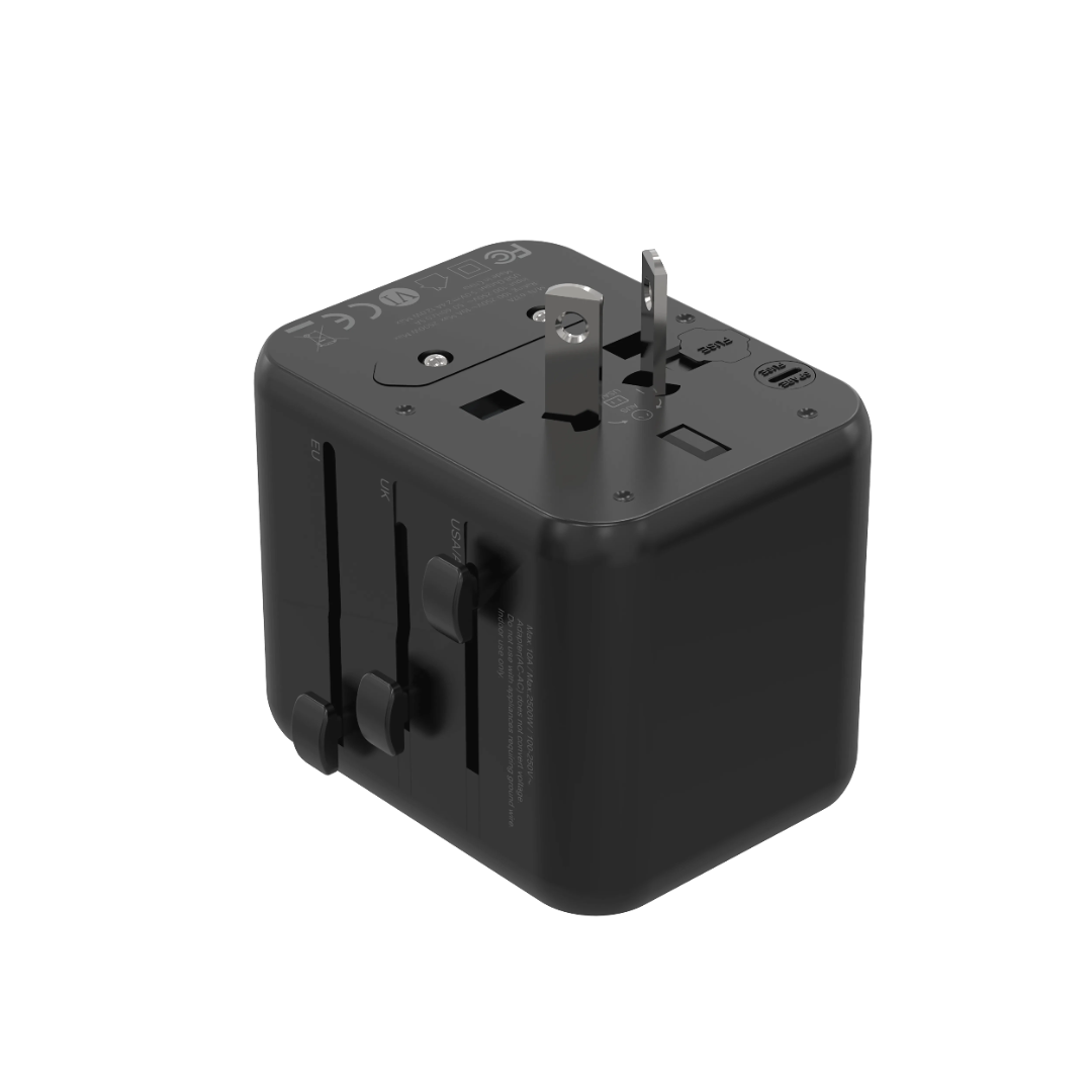 Porodo Dual USB‑A Universal Travel Adapter 2.4A 150+ Countries - Image 5