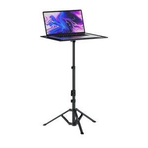 Porodo multi-function aluminum stand for laptop and projector with side mouse tray
