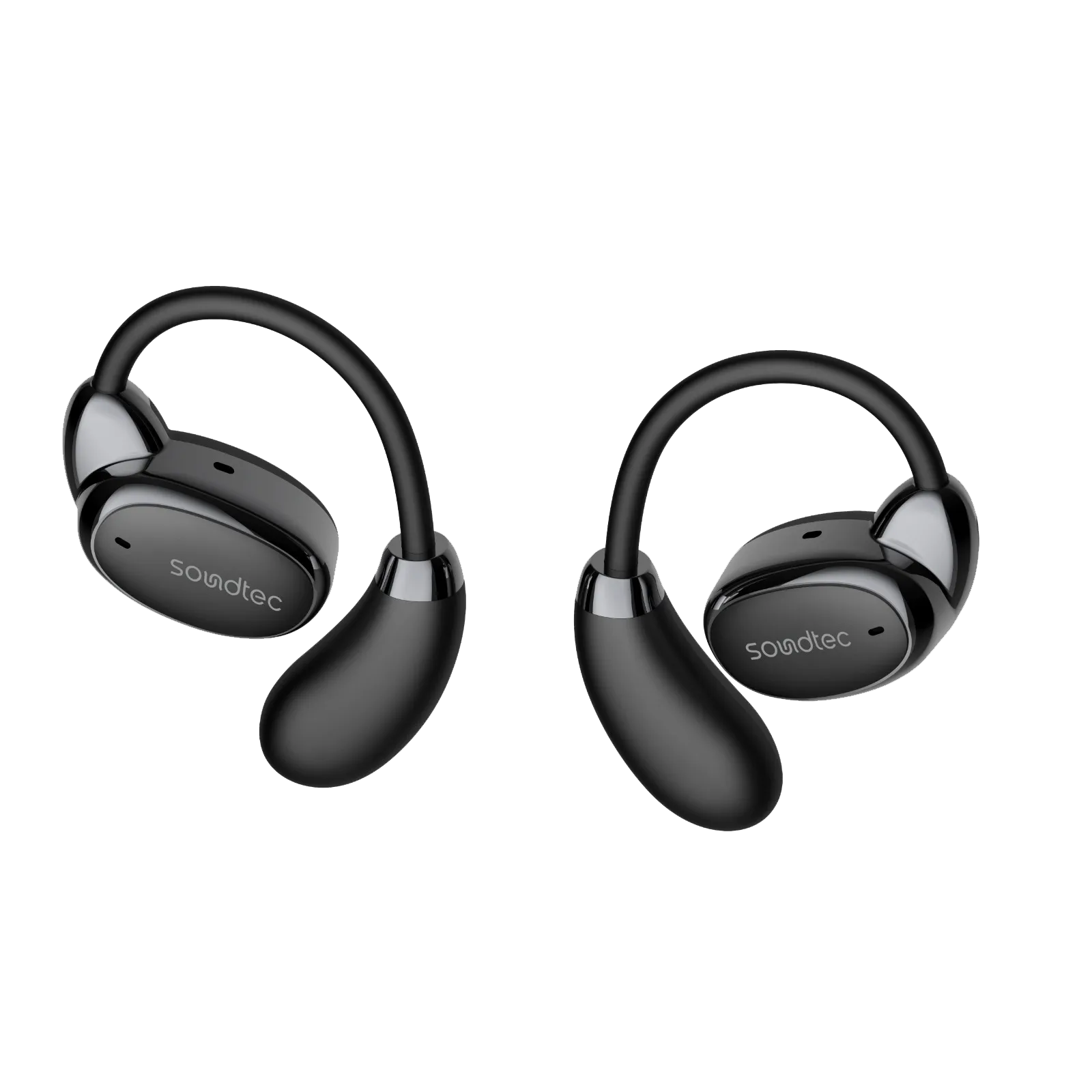 Porodo Soundtec AeroTune open‑ear wearable earbuds in black