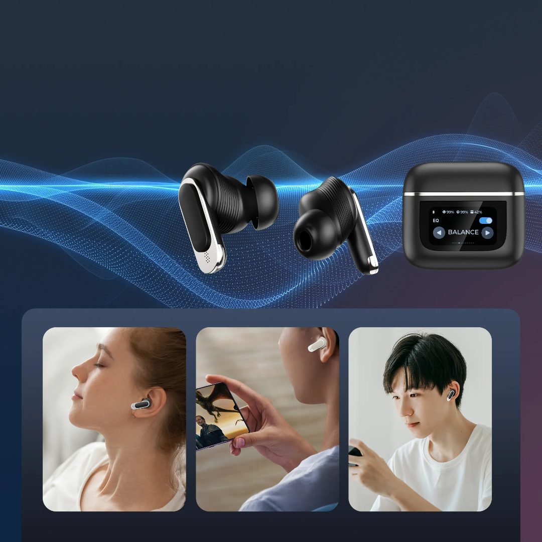 Porodo Soundtec ANC TWS Earbuds (Touch Screen) 6H Playtime - Image 4