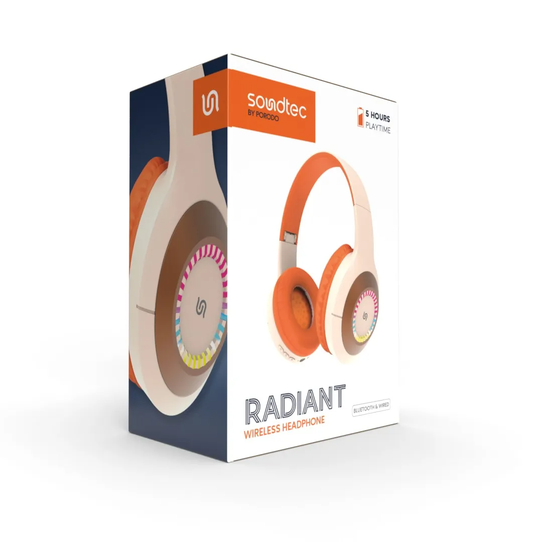 Porodo Soundtec Radiant Wireless Headphone (LED) for kid - Image 5