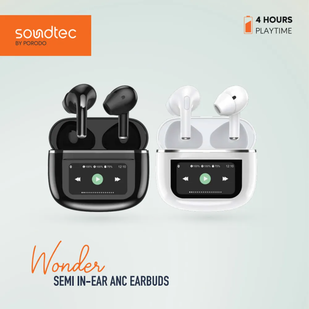 Porodo Soundtec Wonder ANC Earbuds (Touch Screen) - Image 2