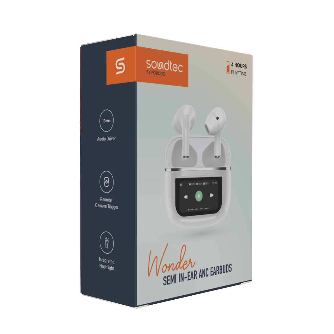 Porodo Soundtec Wonder ANC Earbuds (Touch Screen) - Image 3