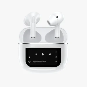 Porodo Soundtec Wonder semi in‑ear ANC earbuds with touch‑screen charging case