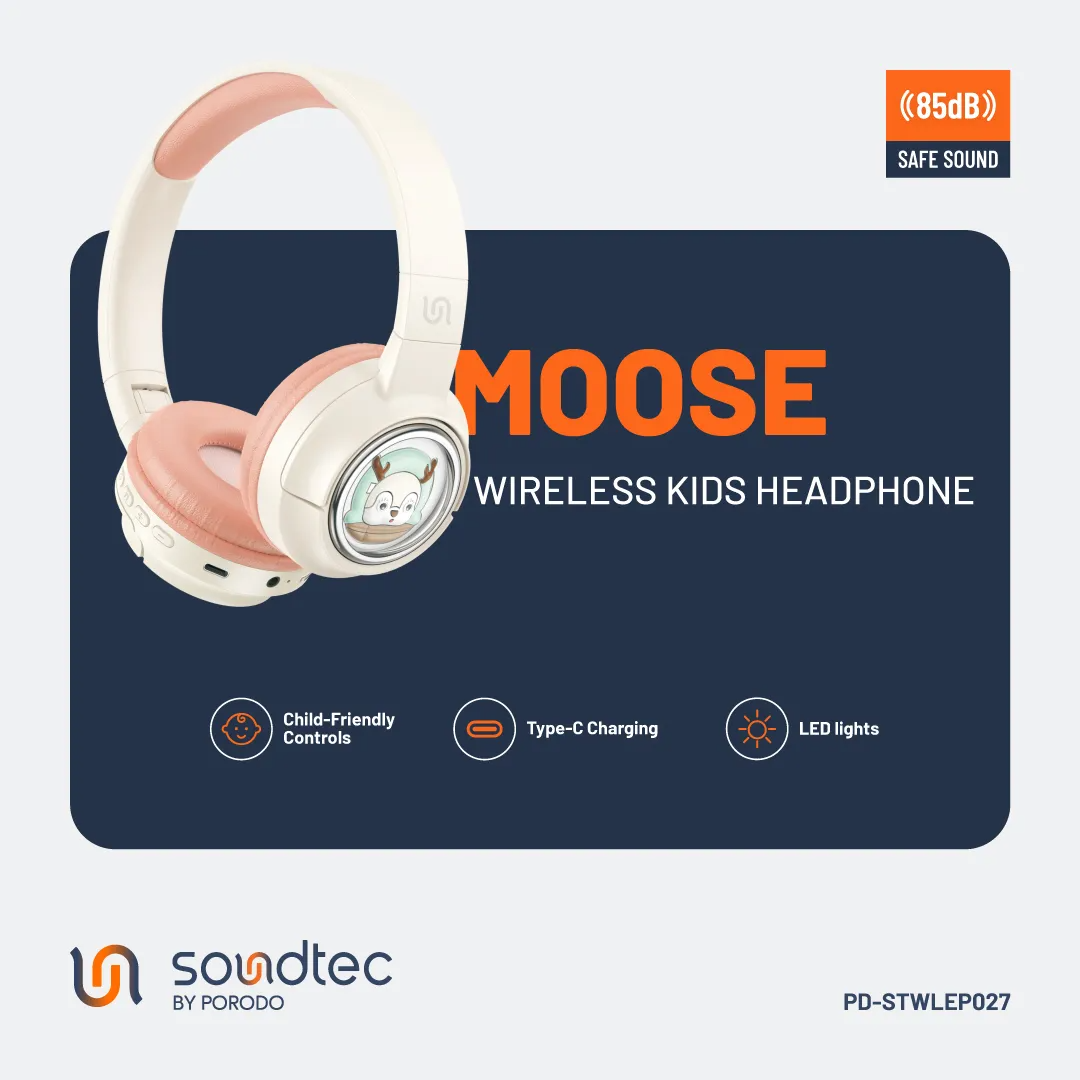 Soundtec Moose Wireless Kids Headphone (Safe Sound) - Image 10