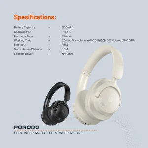 porodo Soundtec Zen ANC Wireless Headphone