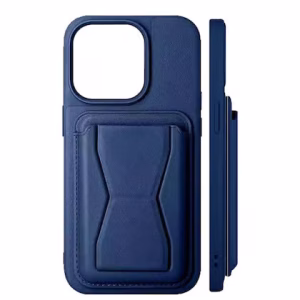 iPhone 16 Pro Max GeoCard stand case in navy blue