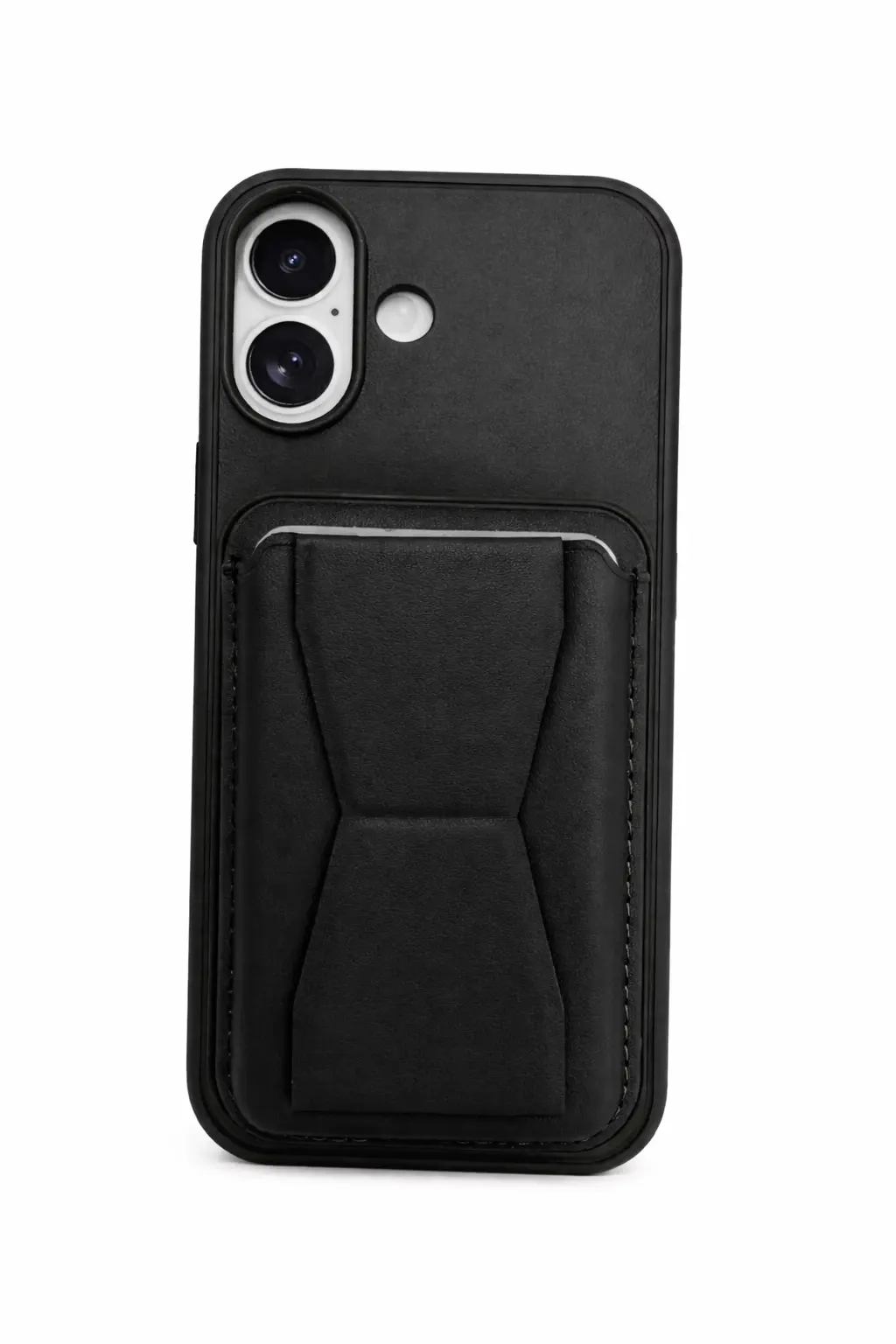 Black GeoCard stand case for iPhone 17