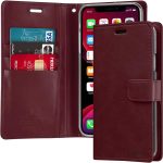 iphone 11 pro blumoon 3 card wallet case wine