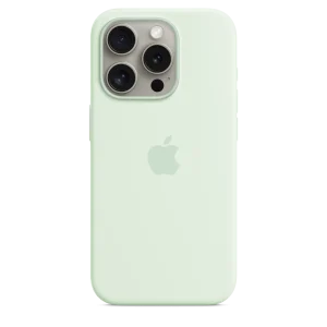 iphone 15 pro magsafe silicon case mint