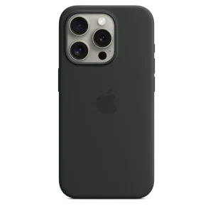 iphone 15 pro magsafe silicon caseblack