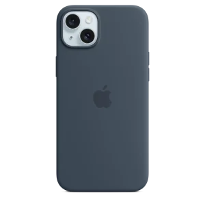 iphone 15plus magsafe silicon case storm blue