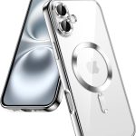 iphone 16 crystal magsafe case silver