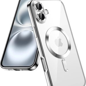 iphone 16 crystal magsafe case silver