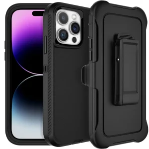 iphone 16 pro defence pro w/clip case black