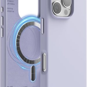 iphone 16 pro max  magsafe silicone case w/l Light purple