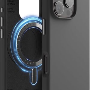 iphone 16 pro max  magsafe silicone case w/l black