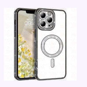 iphone 17 bling magsafe+lens case gold