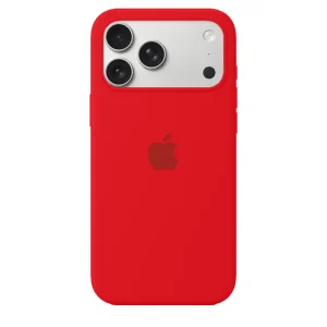 iphone 17 pro max silicone case w/l red