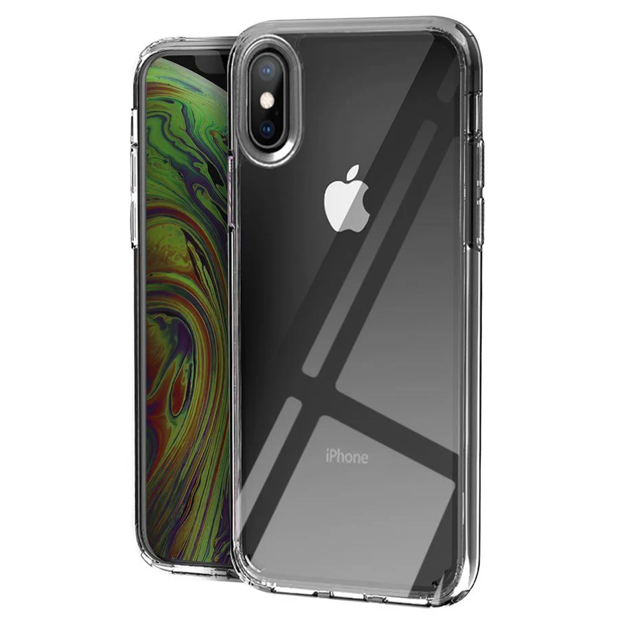 iphone xs max clear hard case black