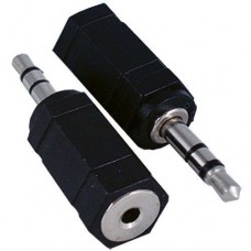 3.5mm male to 2.5mm female stereo audio adapter for headsets and AUX cables