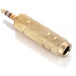 3.5mm male to 6.35mm female stereo audio adapter for guitar amps and headphones