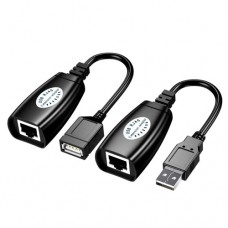 USB over RJ45 Ethernet extension adapter kit for extending USB up to 150ft over Cat5 or Cat6
