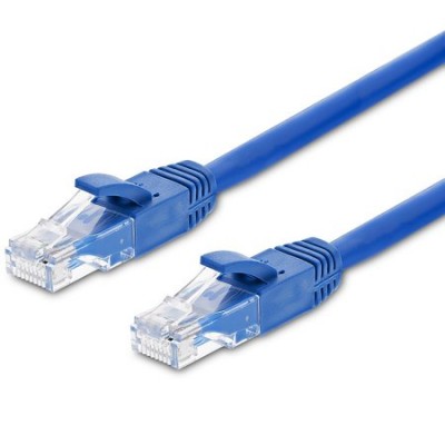 Cat6 short Ethernet cable 3ft blue RJ45 patch cord for laptop, modem and switch
