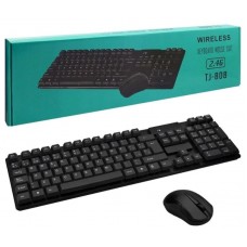 TJ808 wireless keyboard and mouse combo 2.4GHz ultra-thin quiet set for PC and laptop