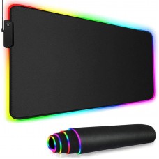 RGB large gaming mouse pad 900x400mm LED extended desk mat with anti-slip base