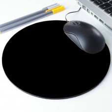 P50 round silicone mouse pad black slim non-slip circular mat for laptop and travel