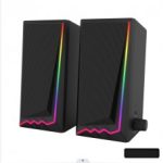 E-1064 RGB gaming speakers USB powered 2.0 stereo sound bar with 3.5mm aux for PC