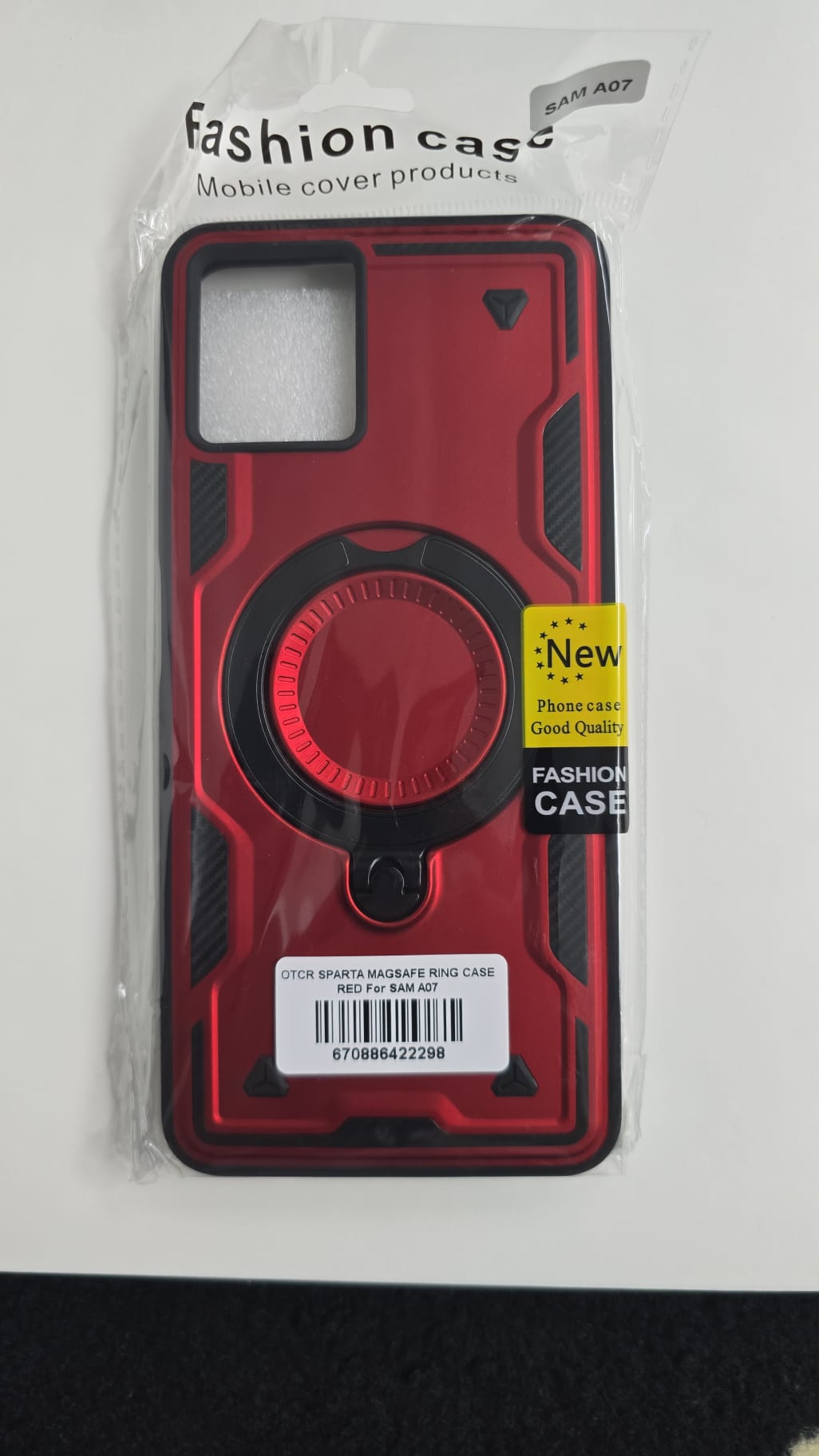 Samsung Galaxy A07 Sparta MagSafe Ring Case Red