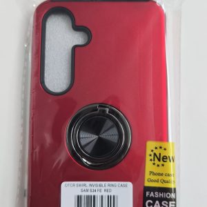 Samsung Galaxy S24 FE Swirl Invisible Ring Case - OTCR Red
