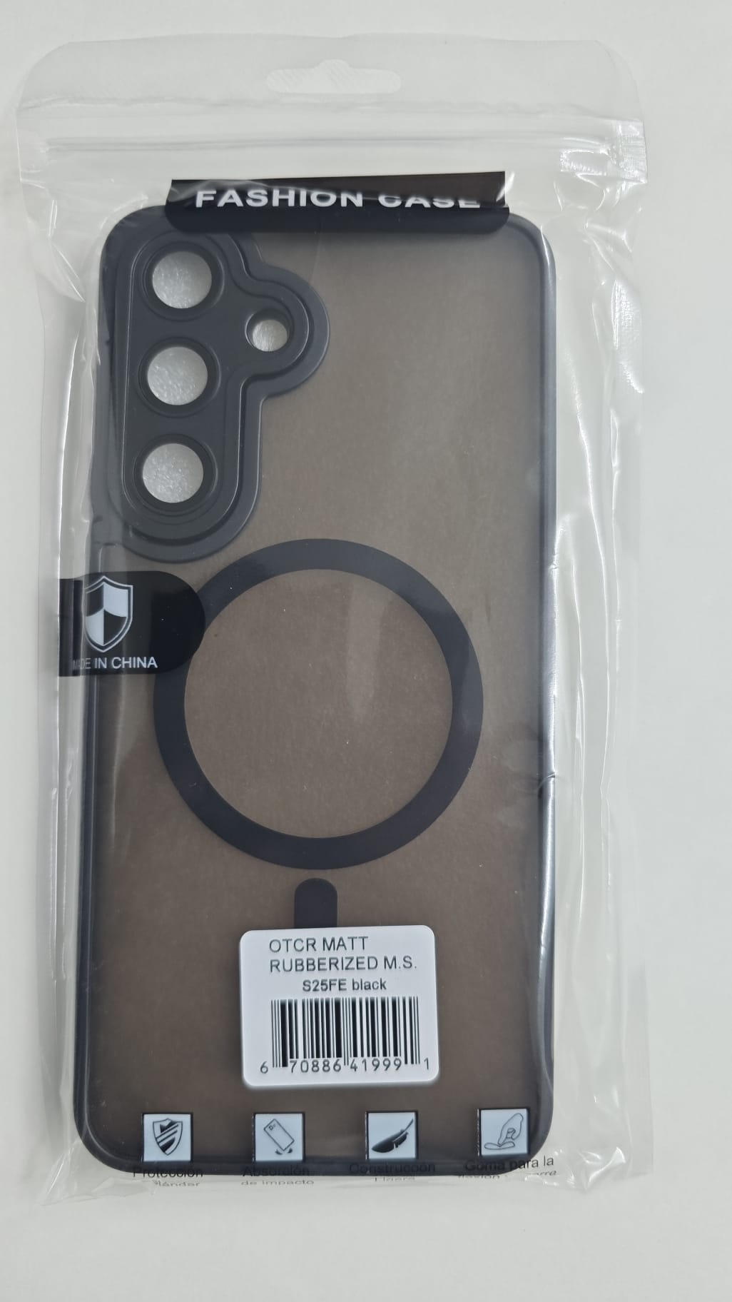 Samsung Galaxy S25 FE Matt Rubberized MagSafe Case - OTCR Black