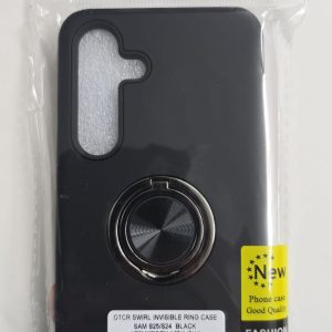 Samsung Galaxy S25 Swirl Invisible Ring Case - OTCR Black