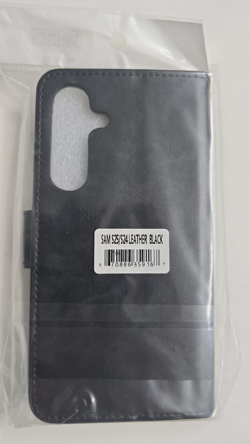 Samsung Galaxy S25 Leather Book Wallet Case - POU Black - Image 2